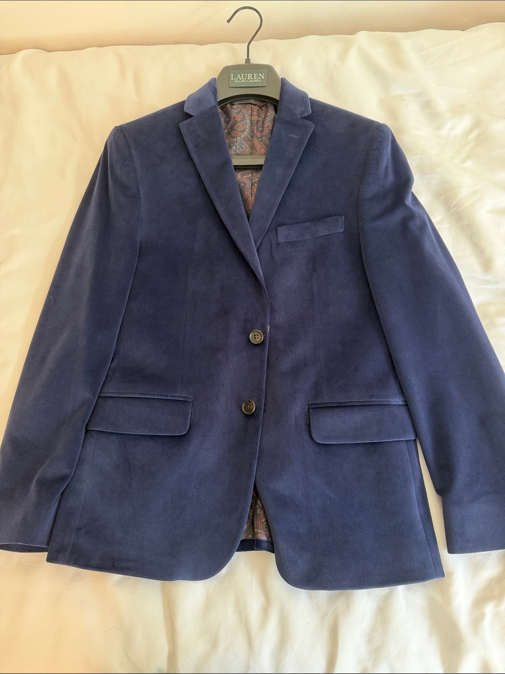Lauren Ralph Lauren Deep Blue Velvet Blazer